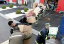 Oö: Feuerwehren verluden zwei Sattelschlepper Hilfslieferung