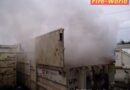 Nö: Brand eines Altpapierpresscontainers