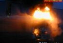 Oö: Lkw-Führerhaus stand in Flammen