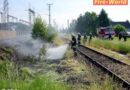 Oö: Brand an der Bahndammböschung