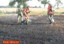 Oö: Abgeerntetes Feld stand in Flammen