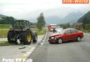 Nö: Kollision zwischen Pkw und Traktor in Küb