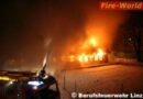 Oö: Großfeuer in Linzer Tennishalle