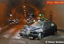 Sbg: Verkehrsunfall mit Fahrzeug-Entstehungsbrand im Ofenauertunnel
