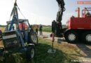 Oö: Bergung eines Traktors nach Kollison mit Pkw in Rufling