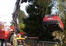 Oö: Nach Unfall Endstation im Bachbett in Schönering