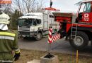 Nö: Lkw-Zug mit 80 Schweinen über Böschung gestürzt