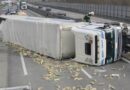 Oö: Sattelschlepper lag in Enns quer über die Autobahn
