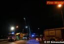 Nö: Verrutschte Lkw-Ladung in Schwechater Kreisverkehr