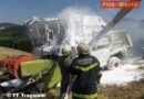 Oö: Mähdrescherbrand in Tragwein