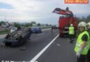 Nö: Mit Auto auf der A2 bei Wiener Neustadt am Dach gelandet