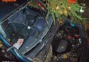 Oö: PKW Unfall mit eingeklemmter Person auf B154