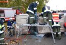 Oö: Einsatzübung Massenkarambolage mit gepfählter Person in Traun