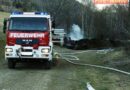 Nö: Brennender Misthaufen am Waldrand in Schottwien