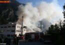Tirol: Dachstuhl-Vollbrand in Tischlerei in Imst