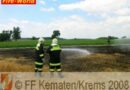 Oö: Brand eines Feldes in Gerersdorf