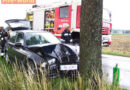 Nö: Verkehrsunfall-> Pkw prallte frontal gegen Baum