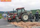Nö: Traktor prallte gegen Sattelzug