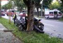 Oö: Pkw gegen Baum – vier Verletzte Personen