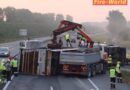 Nö: Querliegender Sattelschlepper auf der A22 bei Stockerau