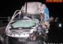 Oö: Eingeklemmte Person, A9 -> Transporter krachte auf stehenden Lkw