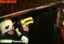 Oö: Brand einer Gartenhütte in Ohlsdorf -> 3 Feuerwehren im Nachteinsatz