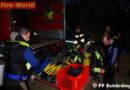 Oö/D: Pkw nach Unfall in Schotterteich versunken