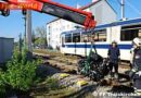 Nö: Pkw nach Zusammenstoss mit Badner Bahn mitgeschleift