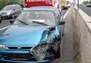 Nö: Pkw prallte auf der A4 gegen die Betonleitwand