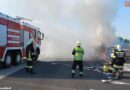 Nö: Wasserwerfereinsatz bei Pkw-Vollbrand auf der A2 bei Leobersdorf