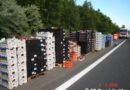 Nö: Lkw nach Vorderradverlust auf der A4 über Böschung gestürzt