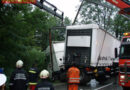 Oö: Wieder  schwerer Lkw- Unfall auf der B140