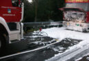Oö: Lkw-Brand in Hofkirchen