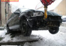 Nö: Pkw-Bergung nach Unfall im Schneetreiben in Maria Enzersdorf