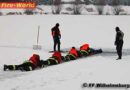 Nö: Feuerwehr und Wasserrettung gemeinsam bei Eisrettungsübung