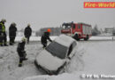 Oö: Winterliche Autobergung in St. Florian