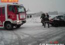 Bgld: Pkw rutscht bei dichtem Schneetreiben in den Straßengraben