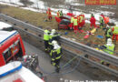 Nö: FF Wr. Neudorf rettet Person aus Pkw nach schwerem Verkehrsunfall auf der A2