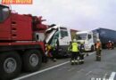 Nö: Sattezug prallt auf der A1 auf ein Fahrzeug der Asfinag