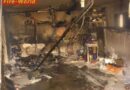 Oö: Pkw in einer Garage in Brand geraten