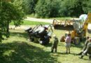 Oö: Traktor im steilen Gelämde umgestürzt