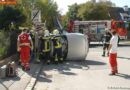 Nö: Pkw auf die Seite geschleudert -> Fahrer eingeschlossen