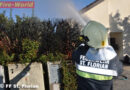 Oö: Heckenbrand in St. Florian – Wohnhaus geschützt