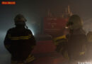 Oö: Übung: Radladerbrand im Bosrucktunnel, Personen vermisst!