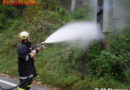 Oö: Brand eines Strommastens in Ebensee