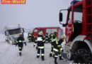 Ktn: FF Ferlach im Wintereinsatz -> Umgestürzter Baum, Lkw-Bergung
