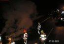 Oö: Pkw nach Unfall auf der A8 ausgebrannt