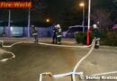 Nö: Brennenden Abrollcontainer mit Wasser geflutet