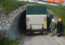 Nö: Mit Klein-Lkw in Tunnel steckengeblieben