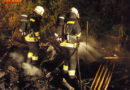 Nö: Gartenhütte in Baden-Leesdorf in Vollbrand